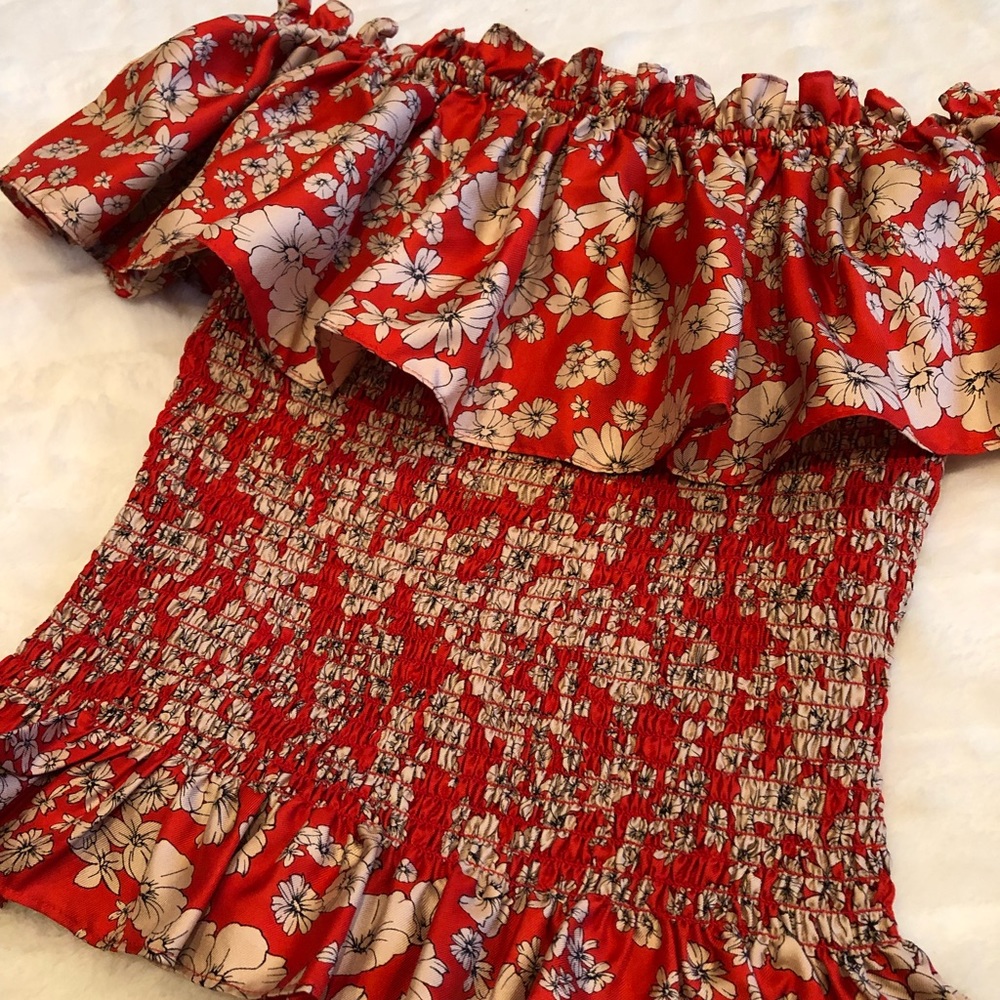 Rebecca Taylor off the shoulder blossom top